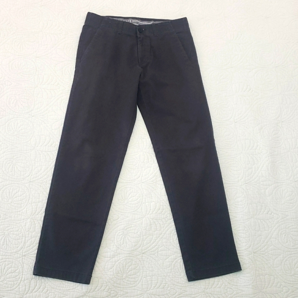Men's Chino Dark Grey Pants Straight Fit Size 32x32